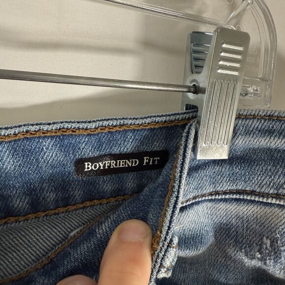 Judy Blue Boyfriend Fit Jeans Women's 13 31 Light Wash Blue Denim Distressed - Picture 6 of 12